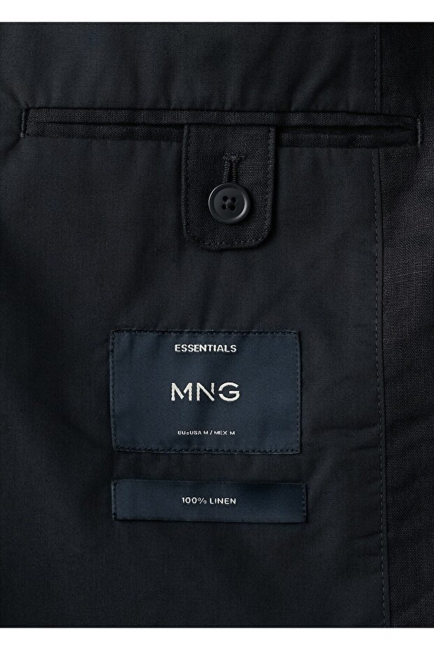 %100 keten cepli ceket - 5