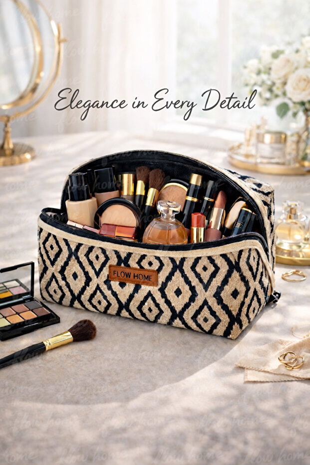 Makeup Organizer, Travel & Daily Makeup Bag, Cosmetic Organizer, Suitcase Organizer, Bohemian