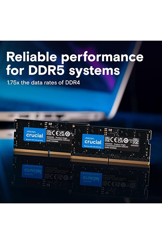 ذاكرة كمبيوتر محمول بسعة 32 جيجابايت من نوع DDR5 بتردد 5600 ميجاهرتز