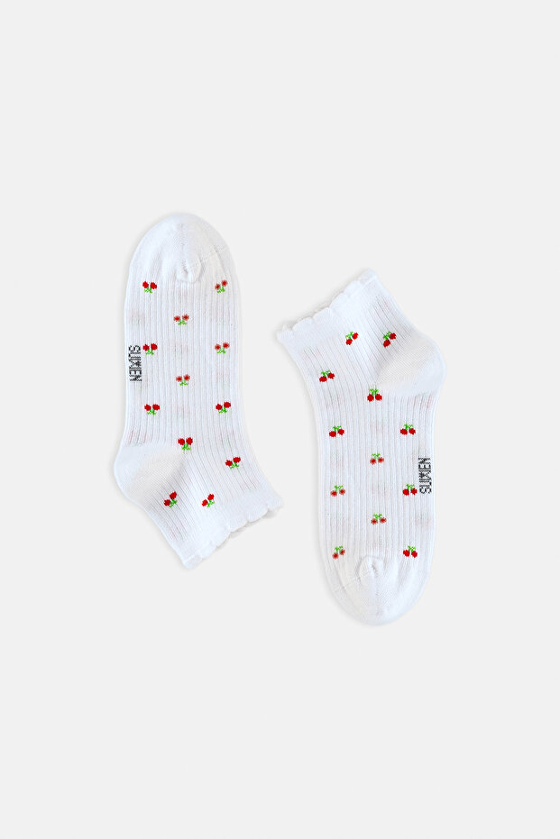 Cherry Midi Soket Çorap - 1