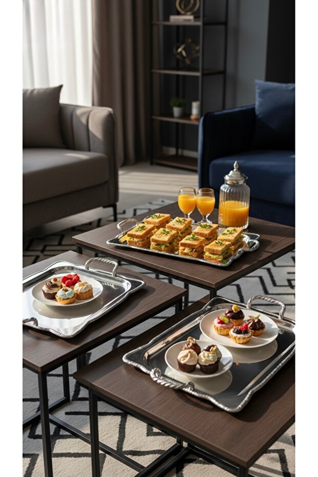 Multi-purpose serving tray set - 3