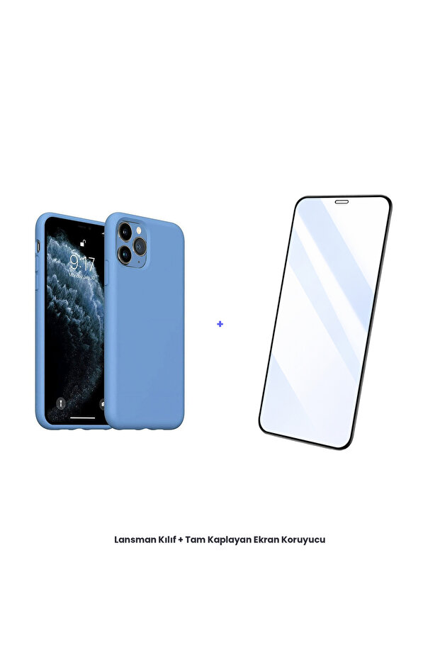iPhone 11 Pro Max Launch Case + Full Coverage Antistatic Screen Protector Set - Blue - 1