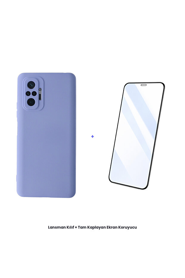 حافظة Redmi Note 10 Pro + مجموعة واقي شاشة مضاد للكهرباء الساكنة - أرجواني - 1