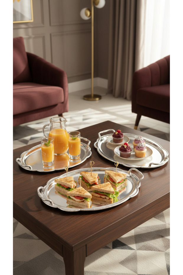 Multi-purpose serving tray set - 5