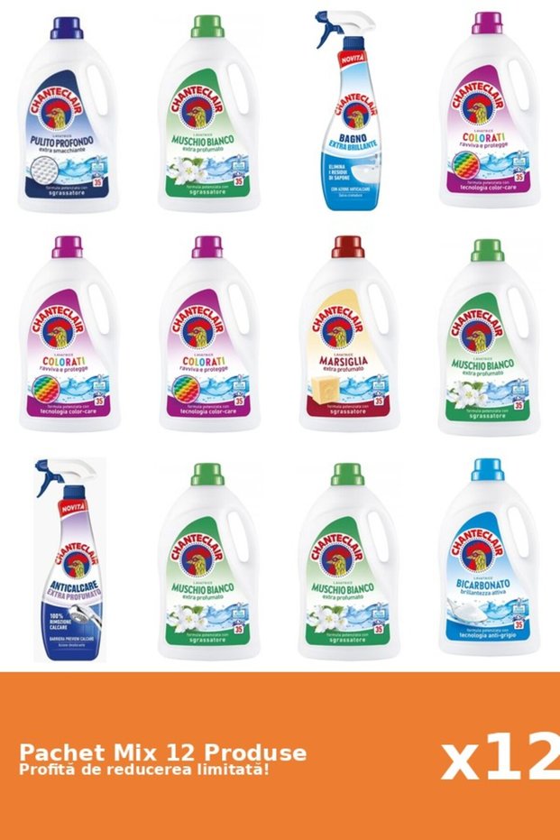 Set 12 Mix Chanteclair: 10 Detergent, 2 Anticalcar