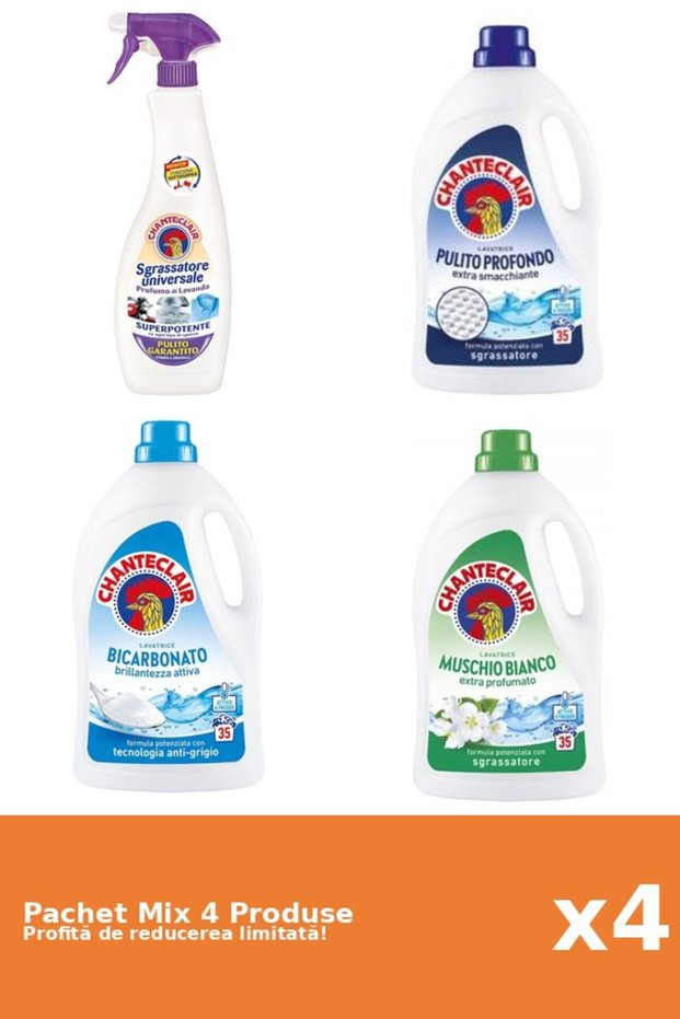 Set 4 Mix Chanteclair: 1 Degresant, 3 Detergent