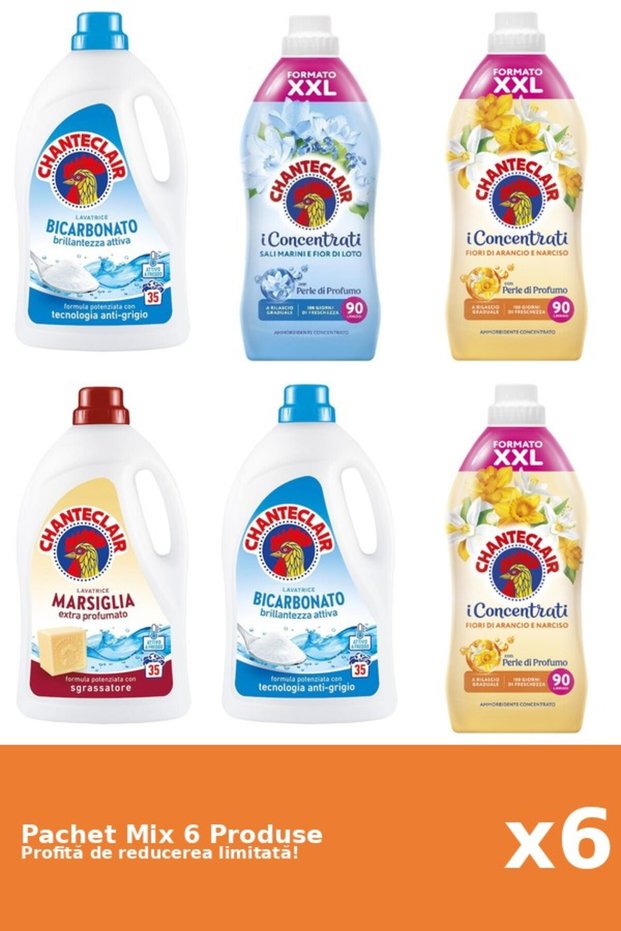 Set 6 Mix Chanteclair: 3 Detergent, 3 Balsam