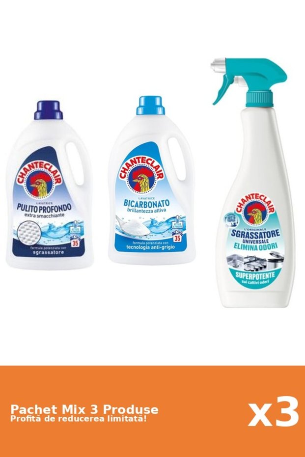 Set 3 Mix Chanteclair: 2 Detergent, 1 Degresant