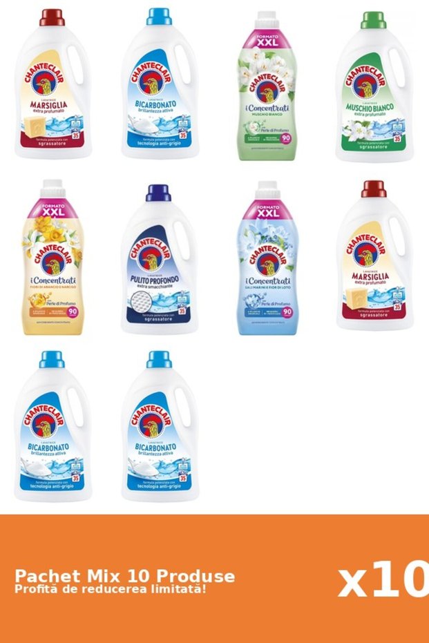 Set 10 Mix Chanteclair: 7 Detergent, 3 Balsam