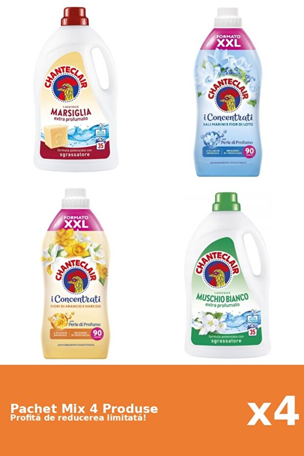 Set 4 Mix Chanteclair: 2 Detergent, 2 Conditioner - 1