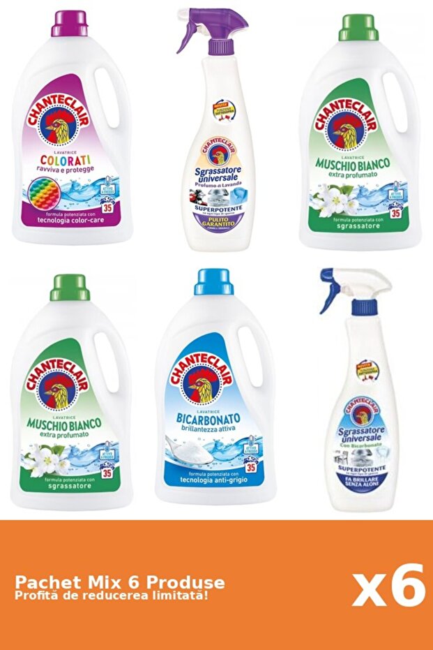 Set 6 Mix Chanteclair: 4 Detergent, 2 Degresant