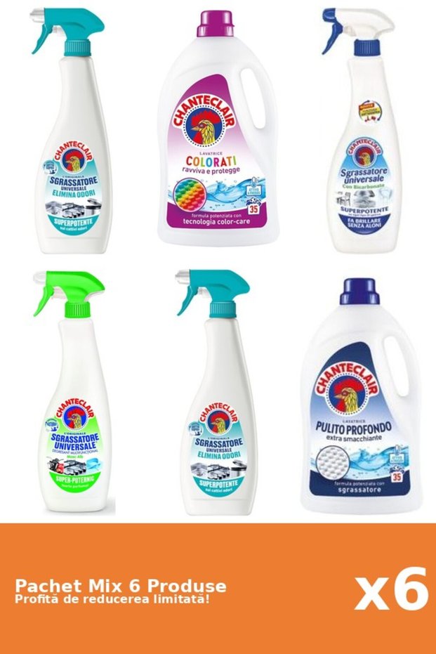 Set 6 Mix Chanteclair: 4 Degresant, 2 Detergent
