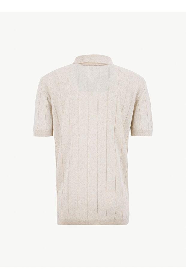 Triko Gömlek, 2XL, Bej - 7