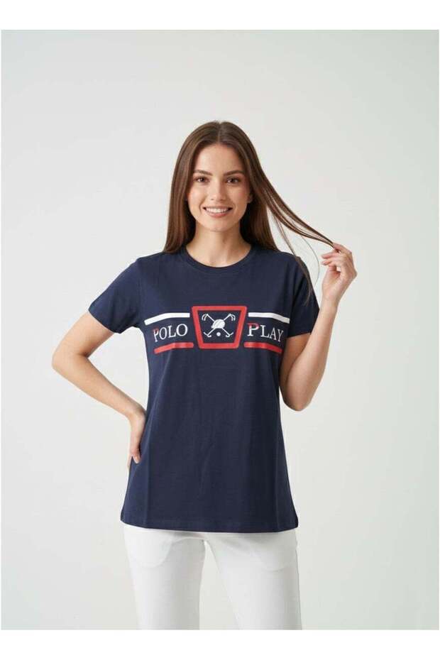 Ladies Graphic T-shirt -NAVY