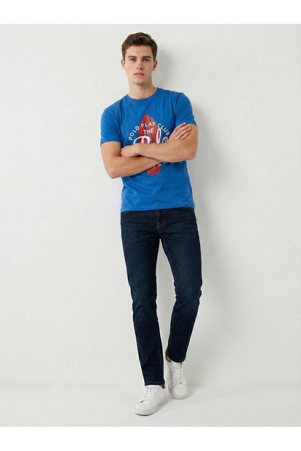 Mens Graphic T-shirt -BLUE