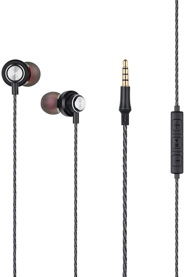 Wired Music Sport Earphone and Headphone with Metal Case Stereo In-Ear Earbuds 3.5mm with Mic