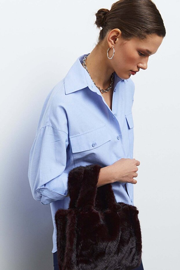 Cepli Oversize Gömlek - 3