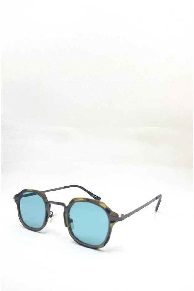 0089 Green Leoopar Blue Glass Unisex Sunglasses 45-27-140