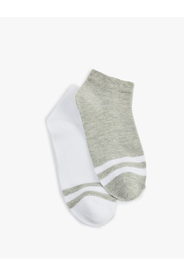 Cotton Striped 2-Piece Sock Set