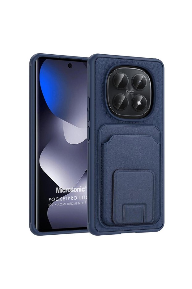 Redmi Note 15 5g Case Pocketpro Litchi Navy Blue