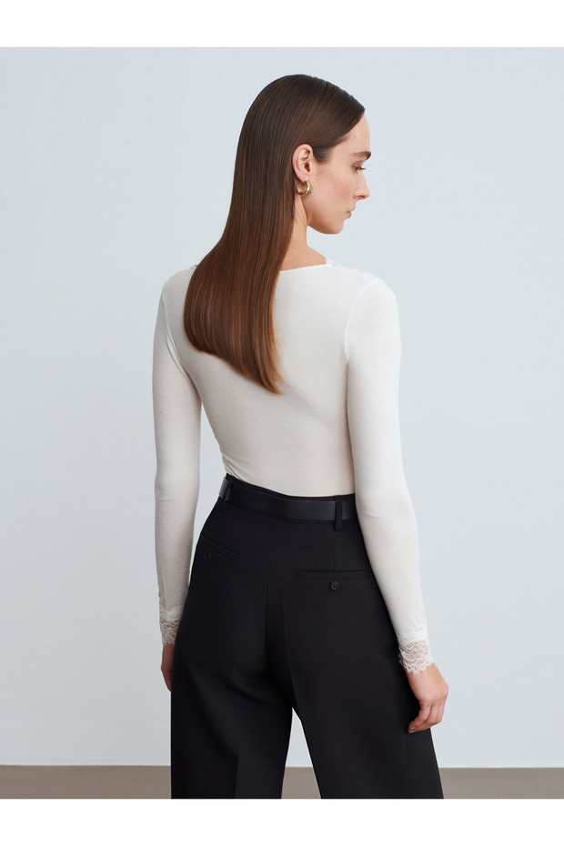 Dantelli Kaşmir Bluz - 3