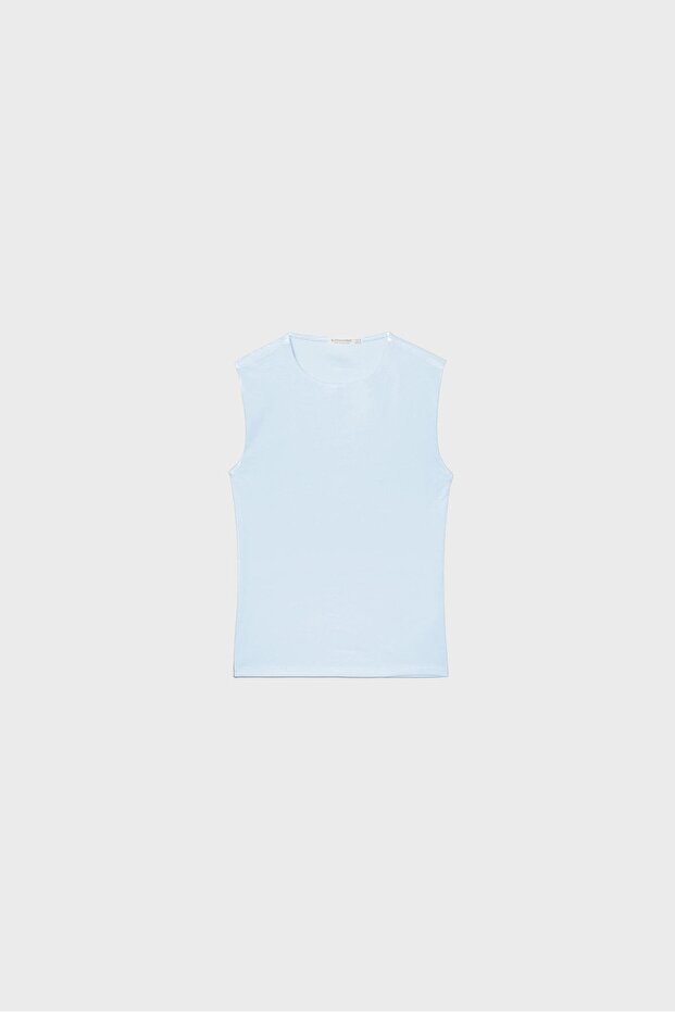 Basic Sleeveless T-Shirt - 5