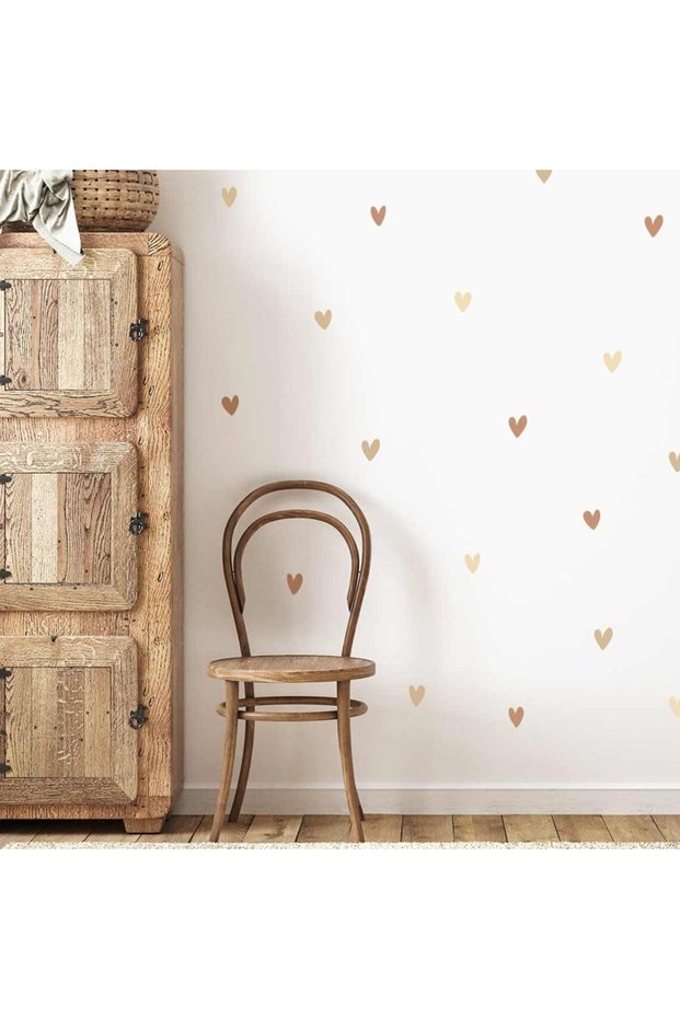 (Pp-66) Baby and Children's Room Wall Sticker | Self-Adhesive Heart Sticker Wall Decal