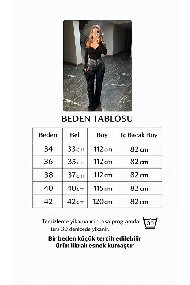 Taşlı pantolon - 4