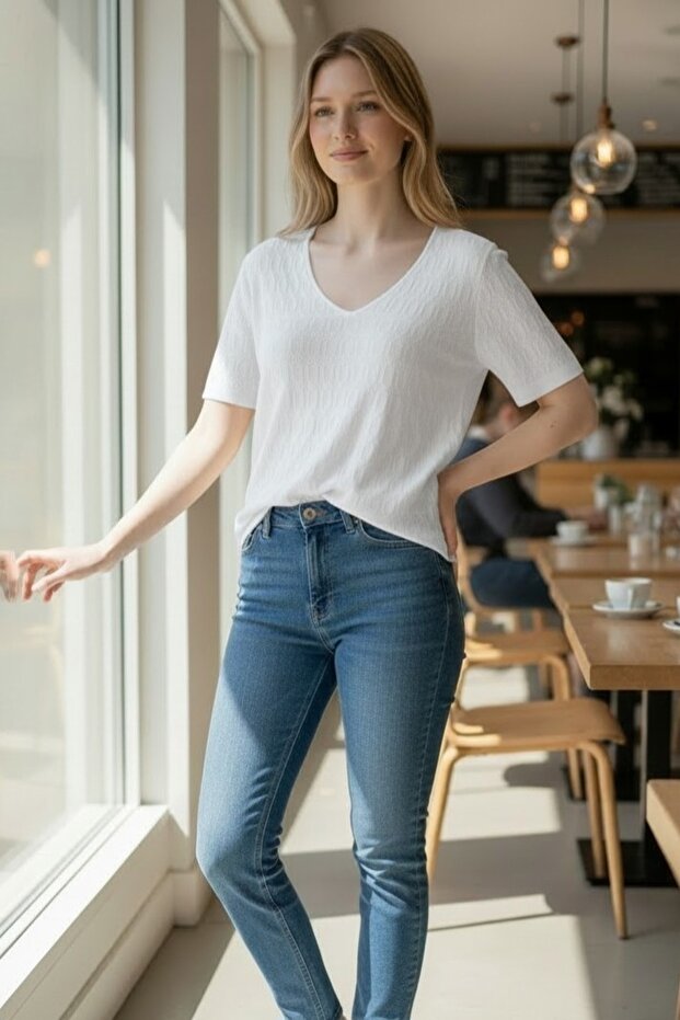 سترة تريكو رفيعة بنصف أكمام ذات نمط ذاتي التصميم - 1