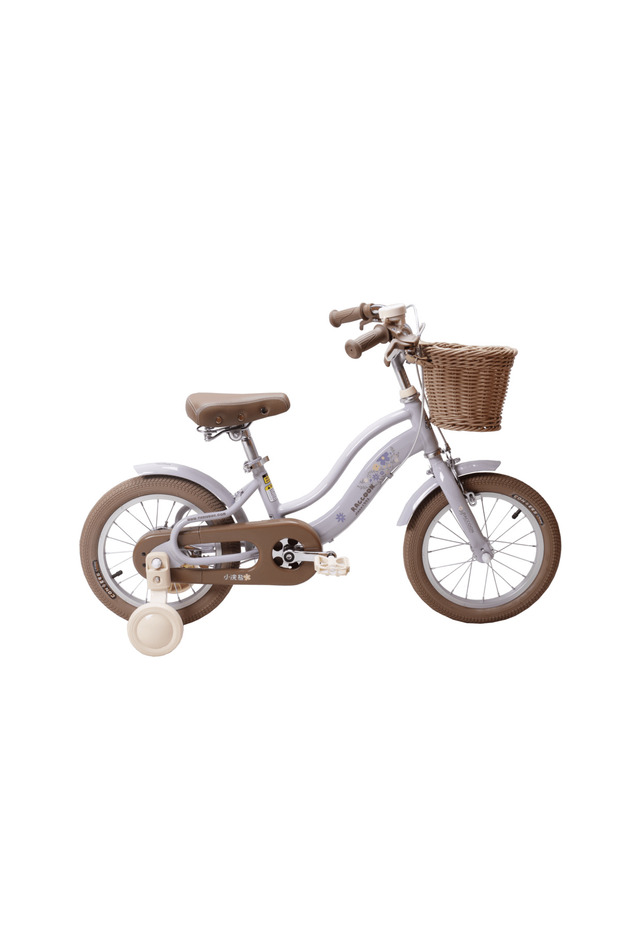 Bicycle With Basket 16 Inch Purple