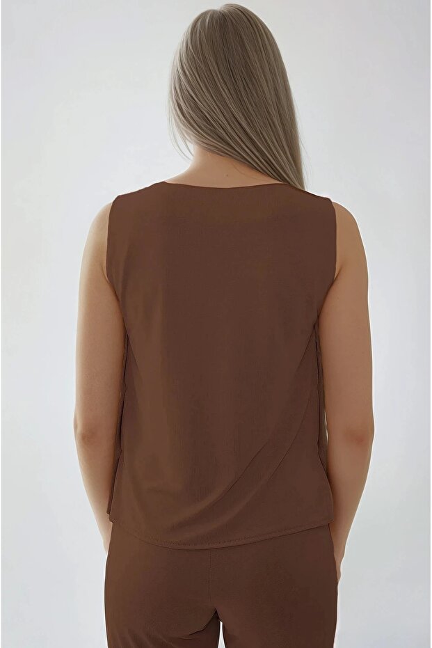 Yanları Düğmeli Bluz - 4