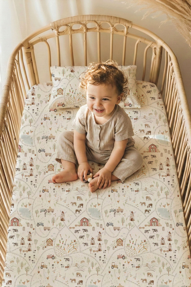 Single Elastic Sheet Set - Farmstead Map - 2