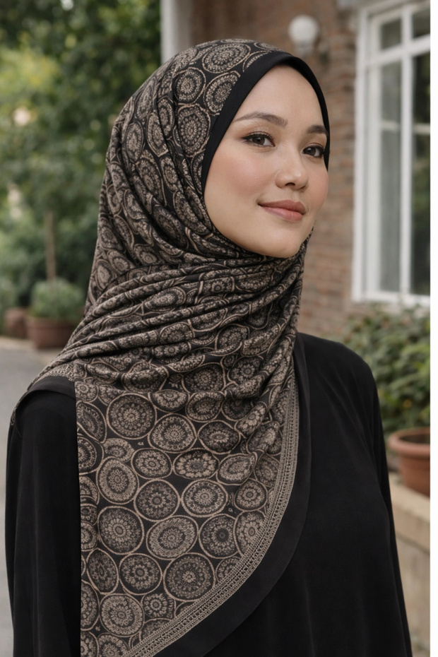 شال قطني ناعم من سلسلة بلاك مينك D6