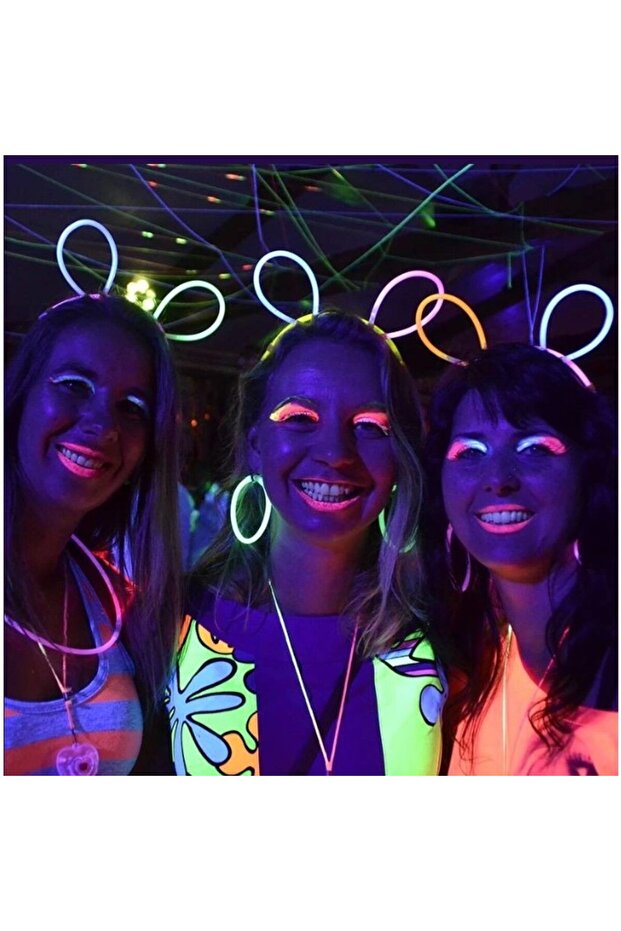 Decorative String, Flippy, Plastic, Fluorescent, Party Accessory, Blue - 2