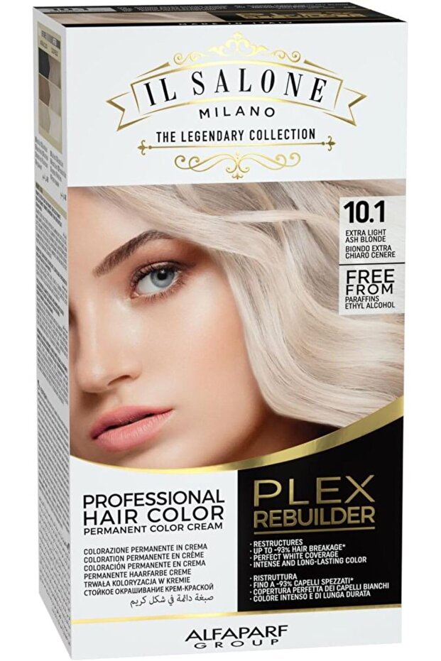 Plex Rebuilder Permanent Hair Color- 10.1 Extra Light Ash Blonde Hair Dye