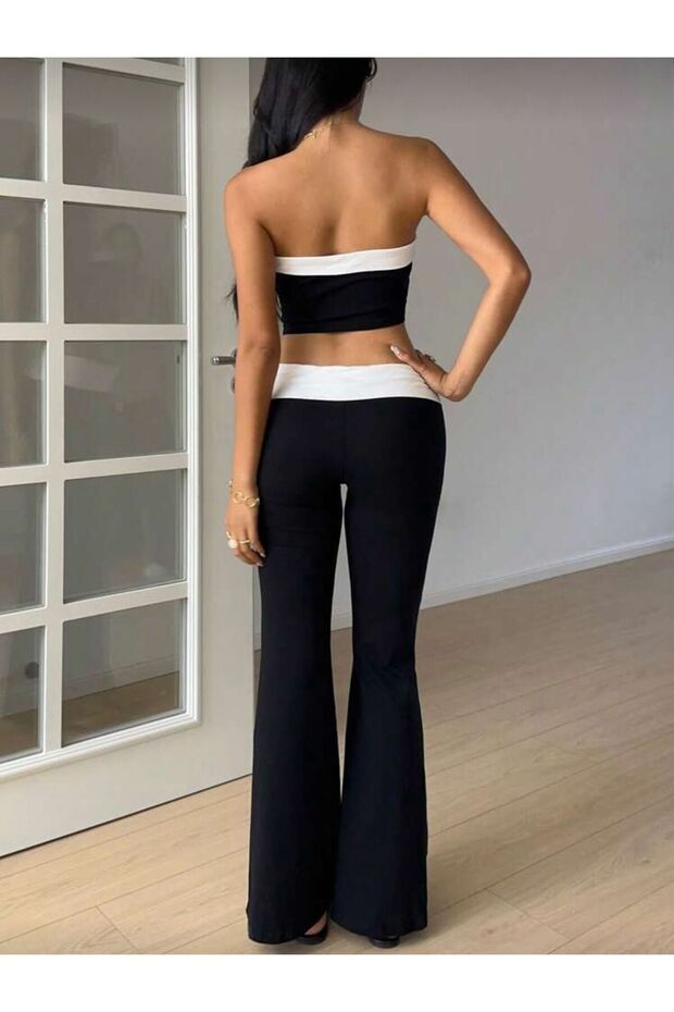 Retro Bicolor Detail Basic İkili Takım - 2