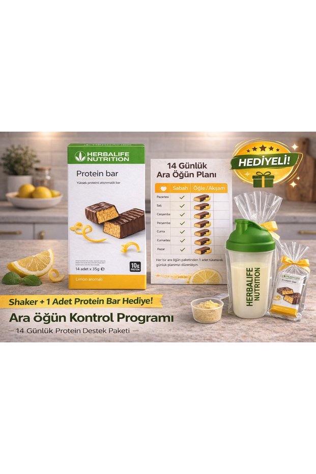 14 Günlük Ara Öğün Kontrol Programı | Protein Bar + Shaker Hediyeli