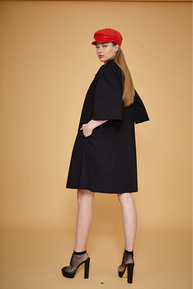 Gömlek Yaka Elbise - 3