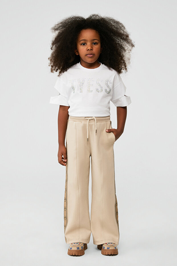 Girl Beige Tracksuit Bottom