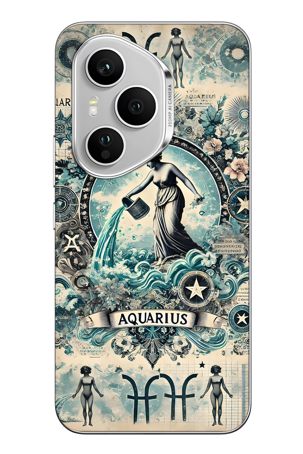 غطاء هاتف شفاف بنمط برج الجوزاء متوافق مع هونر 400 برو - 1