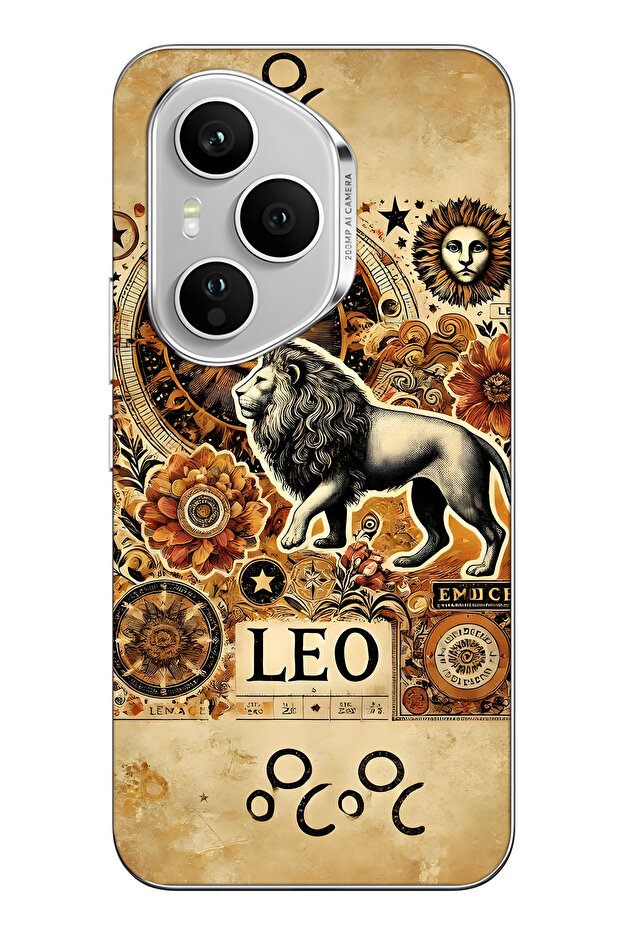 غطاء هاتف شفاف بنمط الأسد متوافق مع هونر 400 برو - 1