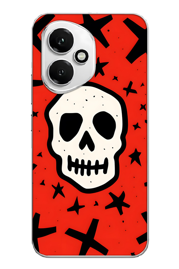 غطاء هاتف شفاف متوافق مع هونور 400 بنمط الجمجمة والنجوم - 1