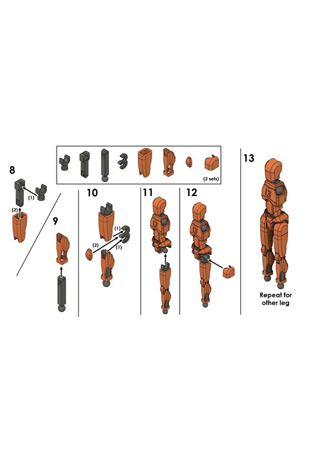 Dummy 13 robot LEGO MAVİ - 6
