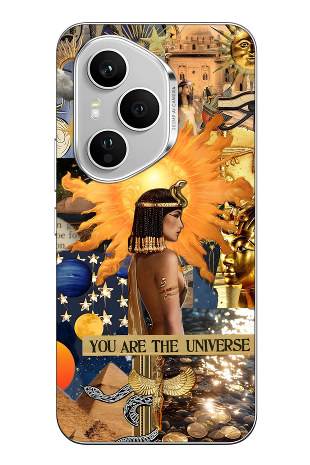 Honor 400 Pro Compatible Cleopatra Patterned Transparent Phone Case - 1