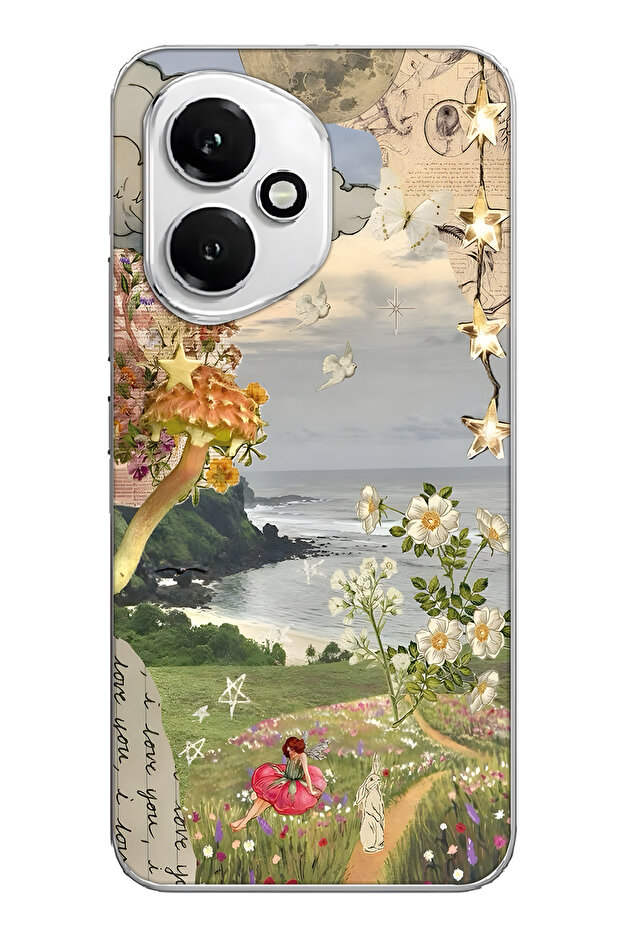 غطاء هاتف شفاف متوافق مع هونور 400 بنمط حديقة الأحلام - 1