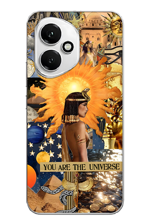 غطاء هاتف شفاف بنمط كليوباترا متوافق مع هونور 400 - 1