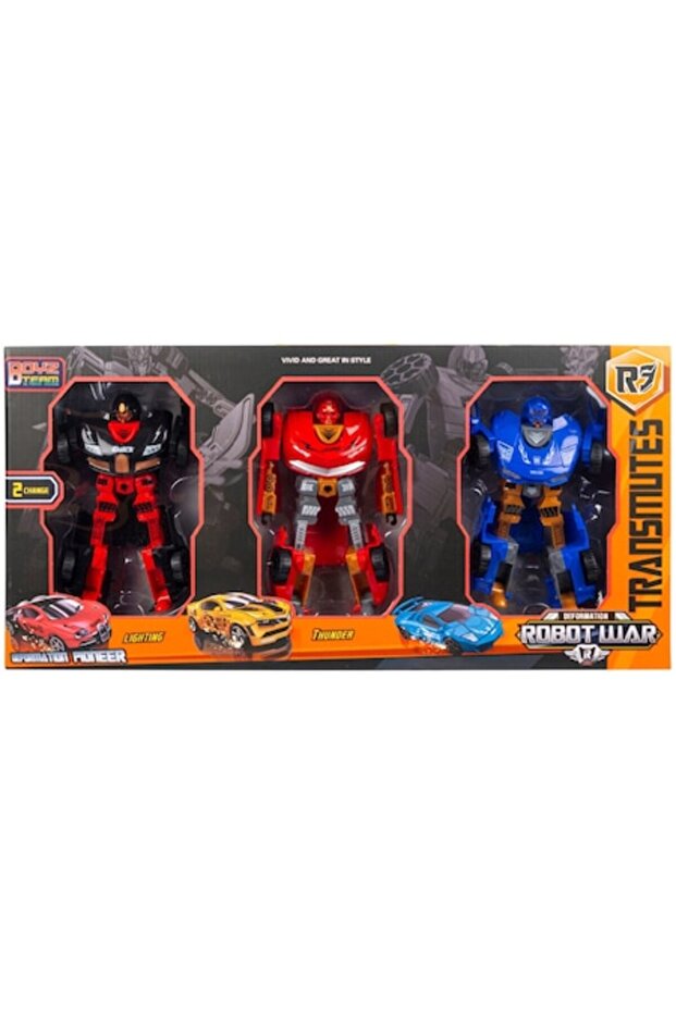 Set de 3 mașini Transrobot de mare viteză