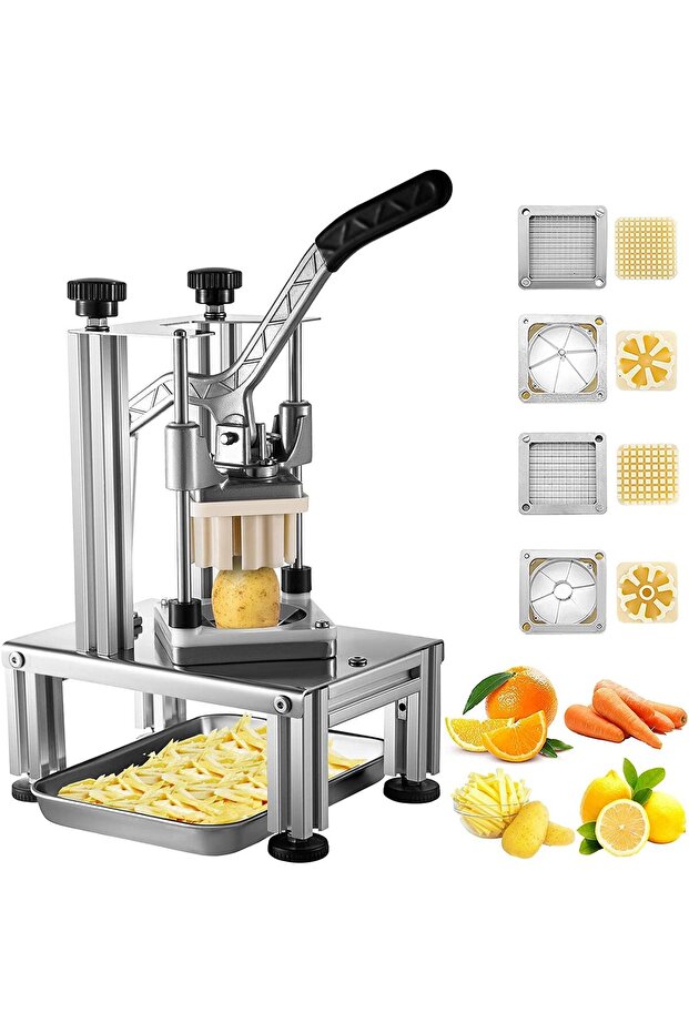 Commercial French Fry Cutter with 4 Replacement Blades