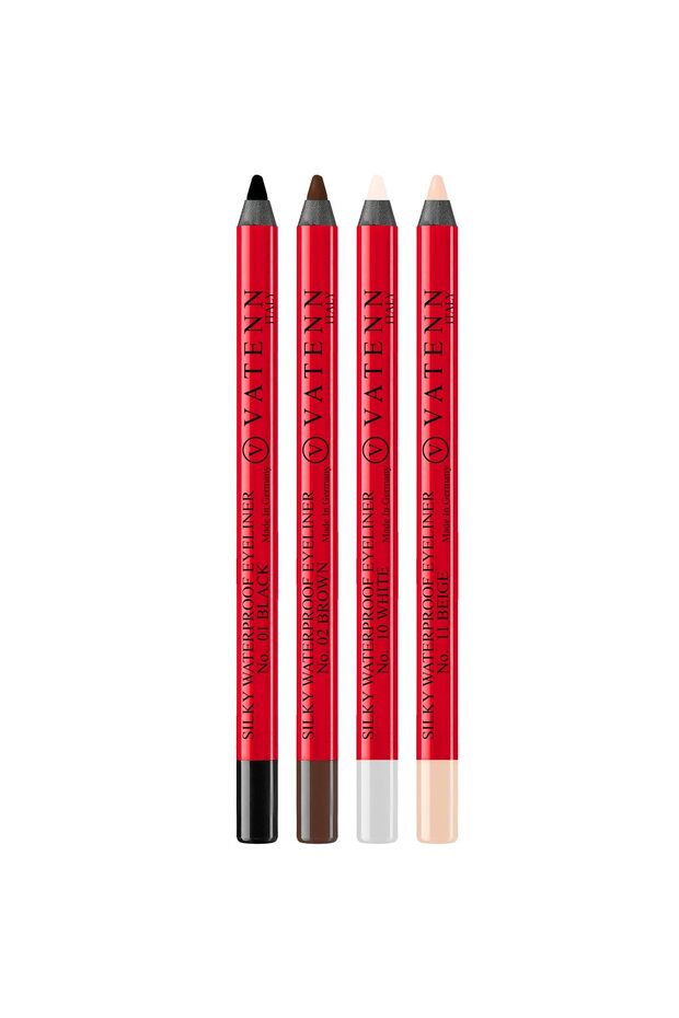 silky waterproof kajal kohl eyeliner set of four for smooth and long-lasting wear