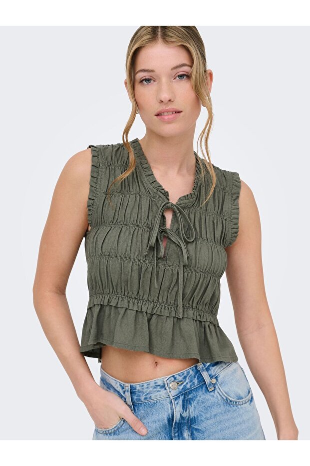 Bluse ONLGOA Leinen Bluse - 7